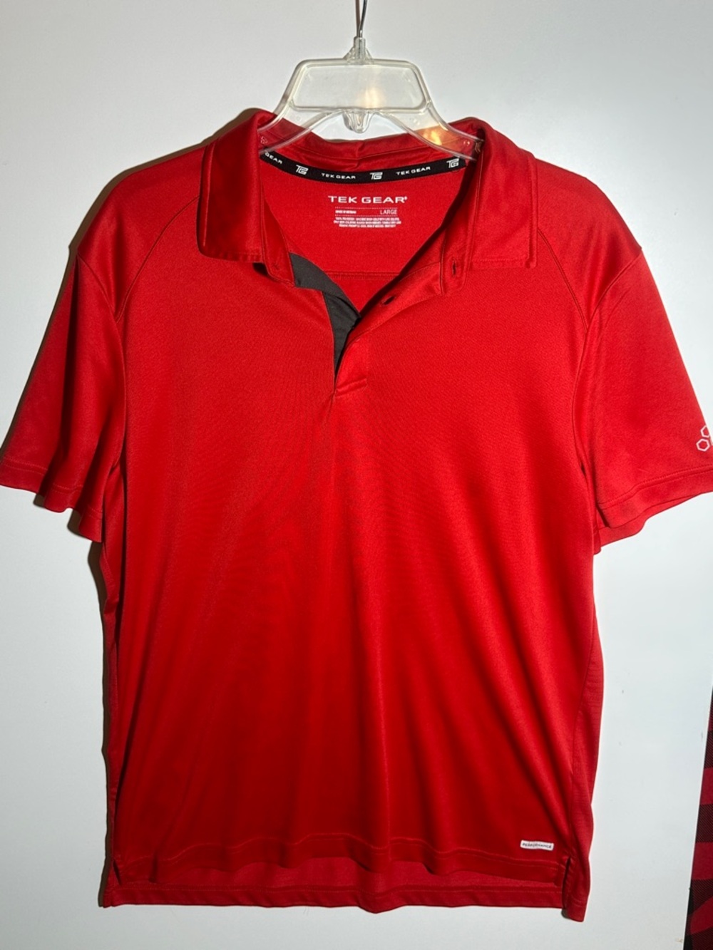tek gear Red Short-Sleeve Polo Shirt